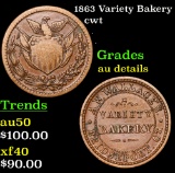 1863 Variety Bakery Civil War Token 1c Grades AU Details
