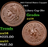 1863 United States Coppper Civil War Token 1c Grades Choice AU/BU Slider