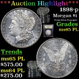 ***Auction Highlight*** 1898-p Morgan Dollar $1 Graded GEM Unc PL By USCG (fc)