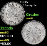 1905 Liberty Nickel 5c Grades Select Unc