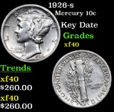 1926-s Mercury Dime 10c Grades xf