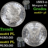 1883-o Morgan Dollar $1 Grades Select Unc+ PL