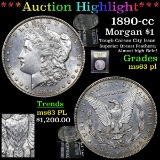 ***Auction Highlight*** 1890-cc Morgan Dollar $1 Graded Select Unc PL by USCG (fc)