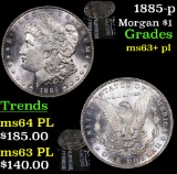 1885-p Morgan Dollar $1 Grades Select Unc+ PL