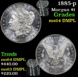 1885-p Morgan Dollar $1 Grades Choice Unc DMPL