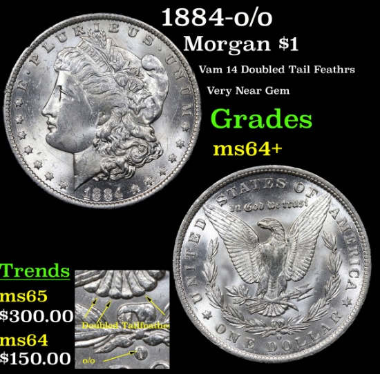 1884-o/o Morgan Dollar $1 Grades Choice+ Unc