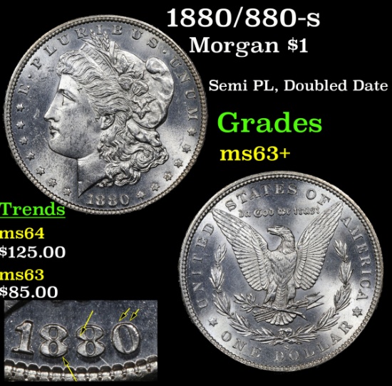 1880/880-s Morgan Dollar $1 Grades Select+ Unc
