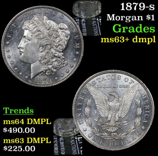 1879-s Morgan Dollar $1 Grades Select Unc+ DMPL
