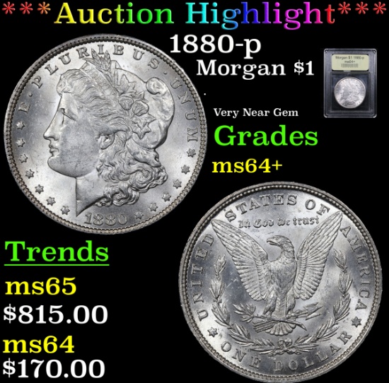 ***Auction Highlight*** 1880-p Morgan Dollar $1 Graded Choice+ Unc By USCG (fc)