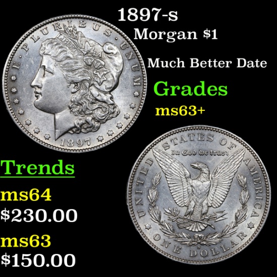 1897-s Morgan Dollar $1 Grades Select+ Unc