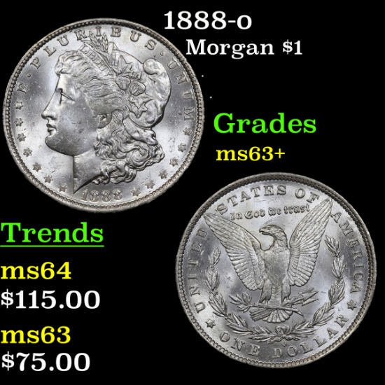 1888-o Morgan Dollar $1 Grades Select+ Unc