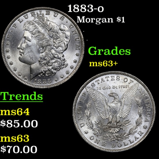 1883-o Morgan Dollar $1 Grades Select+ Unc