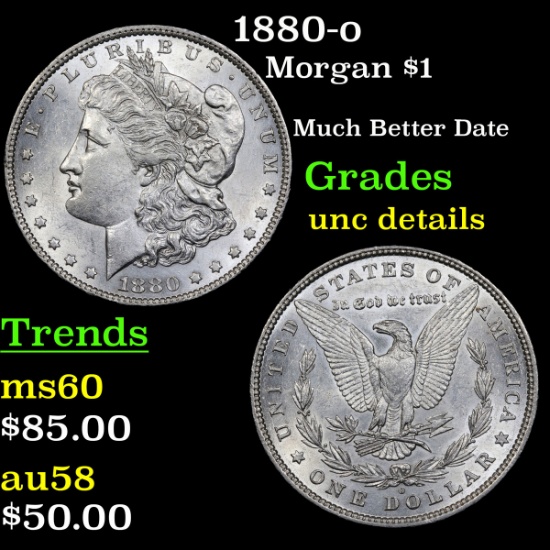 1880-o Morgan Dollar $1 Grades Unc Details