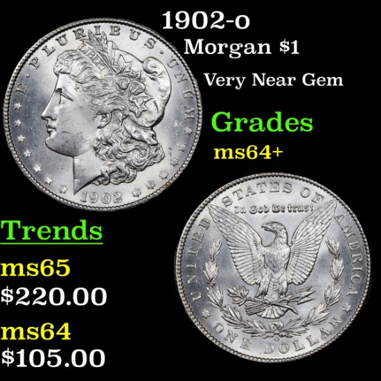 1902-o Morgan Dollar $1 Grades Choice+ Unc