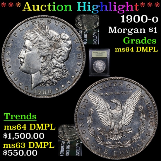 ***Auction Highlight*** 1900-o Morgan Dollar $1 Graded Choice Unc DMPL By USCG (fc)