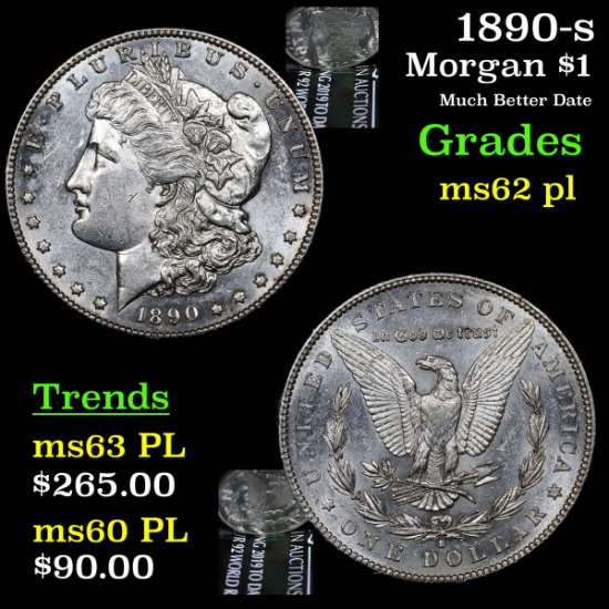 1890-s Morgan Dollar $1 Grades Select Unc PL