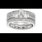 Sterling Silver Pave Claddagh Trio Set
