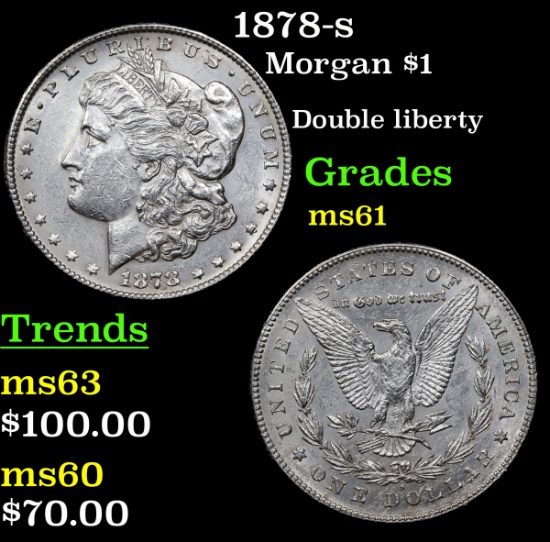 1878-s Morgan Dollar $1 Grades BU+
