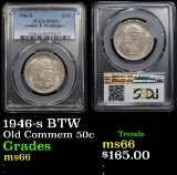PCGS 1946-s BTW Old Commem Half Dollar 50c Graded ms66 By PCGS