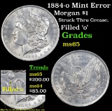 1884-o Mint Error Morgan Dollar $1 Grades GEM Unc