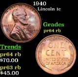 1940 Lincoln Cent 1c Grades Select Proof RB