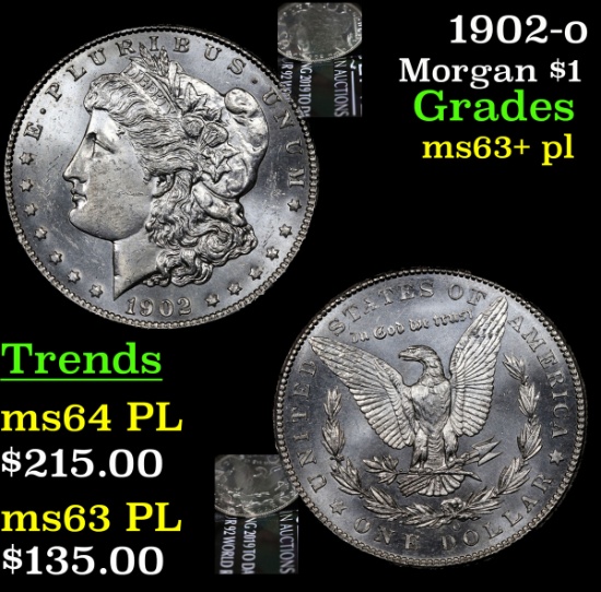 1902-o Morgan Dollar $1 Grades Select Unc+ PL
