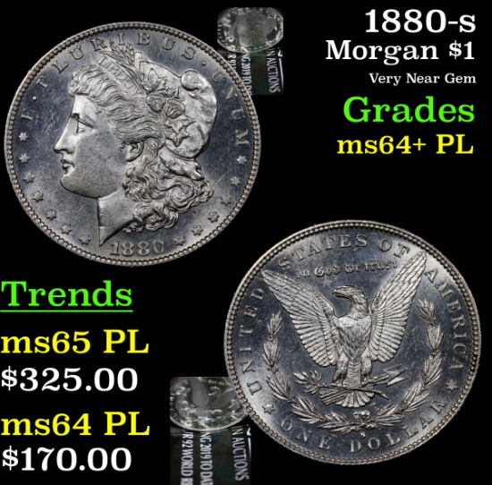 1880-s Morgan Dollar $1 Grades Choice Unc+ PL