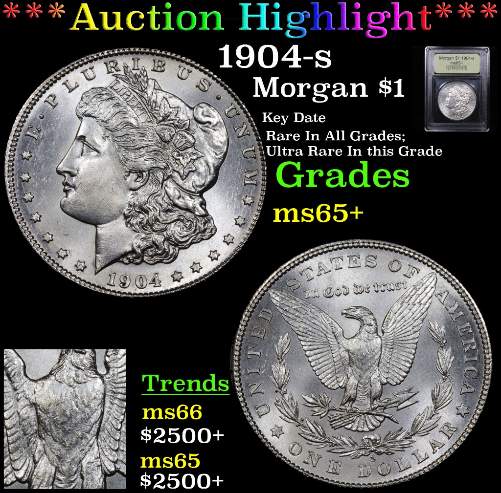 1898-o Blast White Unc Morgan Silver Dollar from a Original Roll Will Grade Out