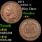 1871 Indian Cent 1c Grades vf++