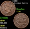 1850 Braided Hair Large Cent 1c Grades vf++