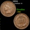 1904 Indian Cent 1c Grades vf++