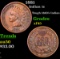 1881 Indian Cent 1c Grades xf+