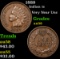 1889 Indian Cent 1c Grades Choice AU/BU Slider