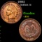 1902 Indian Cent 1c Grades vf++