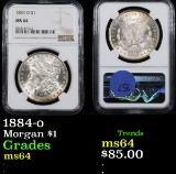 NGC 1884-o Morgan Dollar $1 Graded ms64 By NGC