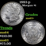 1883-p Morgan Dollar $1 Grades Select+ Unc