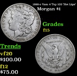 1888-o Vam 4 Top 100 'Hot Lips'  Morgan Dollar $1 Grades f+