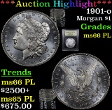 ***Auction Highlight*** 1901-o Morgan Dollar $1 Graded GEM+ UNC PL By USCG (fc)
