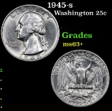 1945-s Washington Quarter 25c Grades Select+ Unc