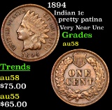 1894 Indian Cent 1c Grades Choice AU/BU Slider