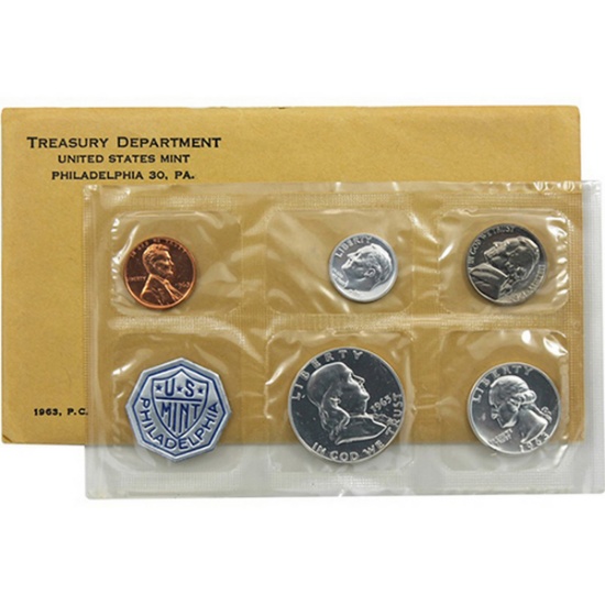 1963 United States Mint proof set in Original Government Packaging.