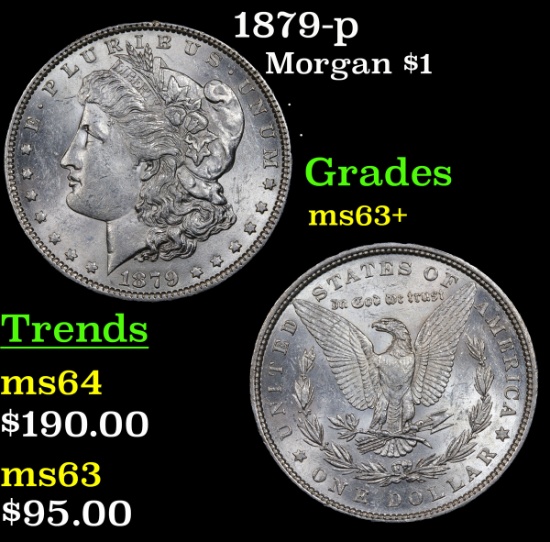 1879-p Morgan Dollar $1 Grades Select+ Unc