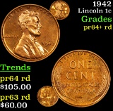 1942 Lincoln Cent 1c Grades Select+ Proof Red