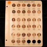 Near Complete Lincoln Cent Page 1959-1972, 33 coins