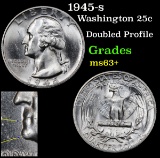 1945-s Washington Quarter 25c Grades Select+ Unc