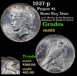 1927-p Peace Dollar $1 Grades Select Unc