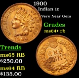 1900 Indian Cent 1c Grades Choice+ Unc RB