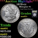 ***Auction Highlight*** 1878-cc Morgan Dollar $1 Graded Select+ Unc By USCG (fc)