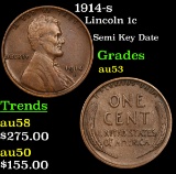 1914-s Lincoln Cent 1c Grades Select AU