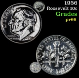 1956 Roosevelt Dime 10c Grades GEM+ Proof